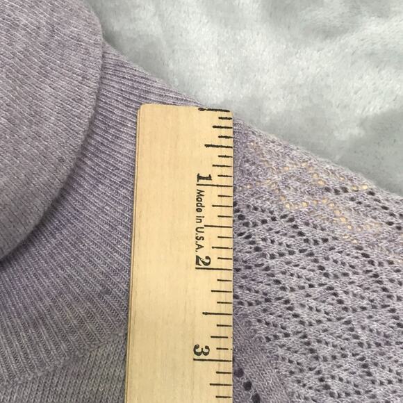 Meadow Rue by Anthropologie Agatha Turtleneck Sweater Womens Small Lilac Raglan - Picture 9 of 10